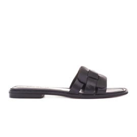 Marco Shoes Sandalias tiras trenzadas negro