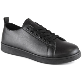 News Deportivas sneakers fabricadas en cuero ecológico negro Novedad 23SP02-5786