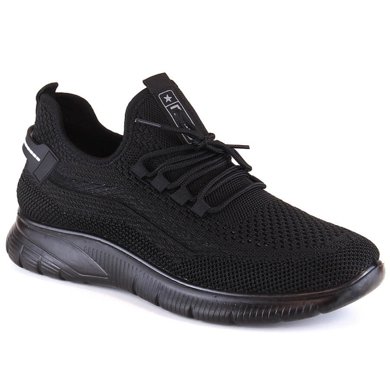 News Zapatillas deportivas negras sin cordones para hombre Novedades 23MN02-5803 negro