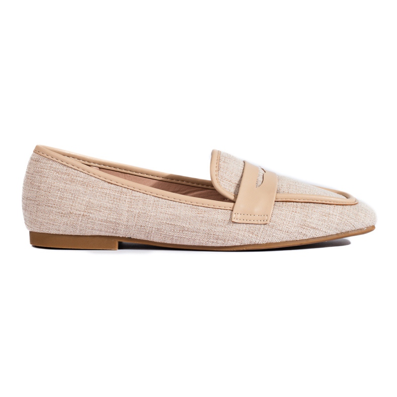 Mocasines mujer Shelovet elegantes rosa beige