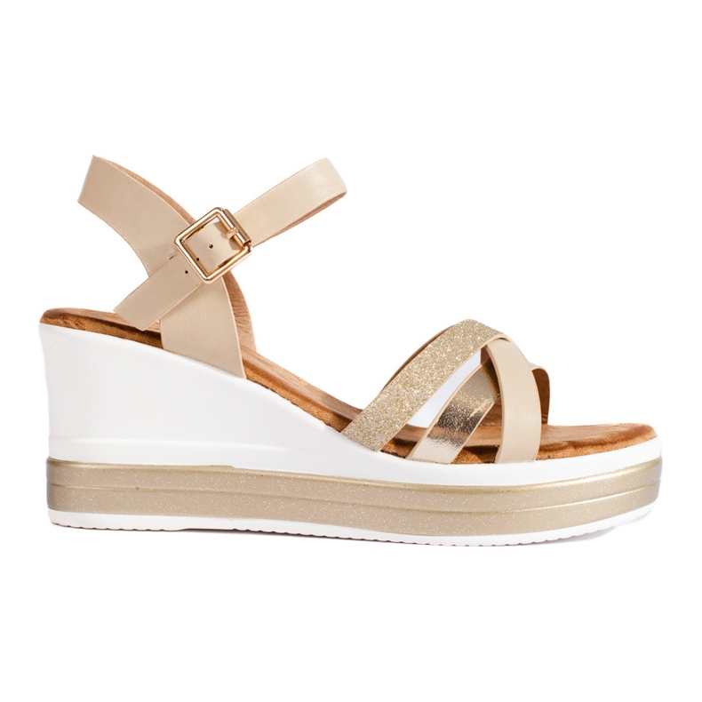 Sandalias mujer cuña Shelovet beige