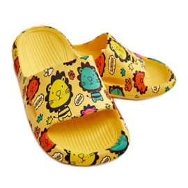 Pantuflas Infantiles Espuma Ligera Motivo León Amarillo Esther