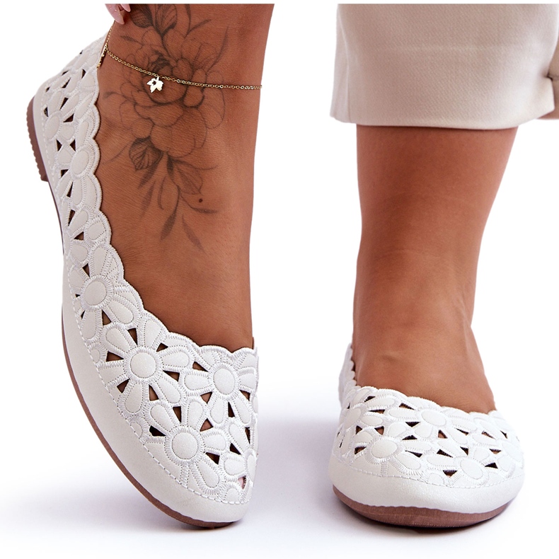 PE1 Bailarina Calada Brillante Mujer Blanco Visionary