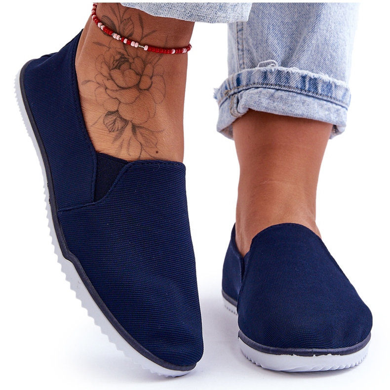 Versali Zapatillas sin cordones para mujer Azul marino