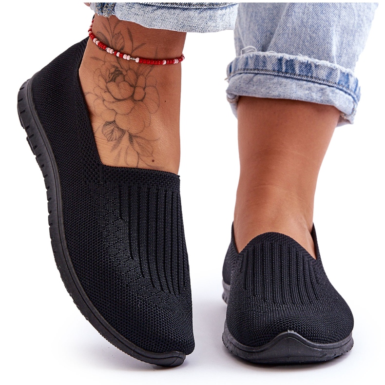 PE1 Zapatillas sin cordones para mujer Lento negro