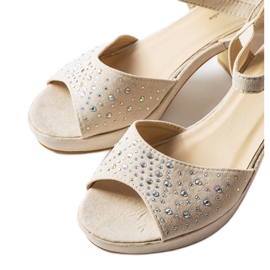 Sandalias de bloque beige de Beltane