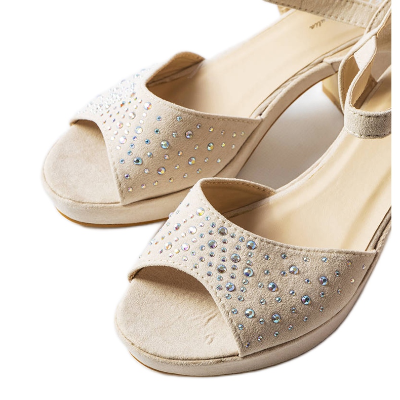 Sandalias de bloque beige de Beltane