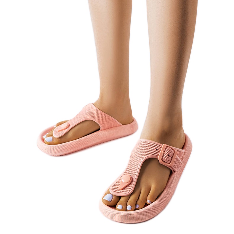 Sandalias rosas con plataforma de Moretti rosado