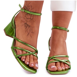 Sandalias de tacón alto Felisa Green de moda verde
