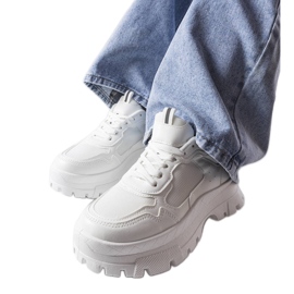 Zapatillas blancas gruesas Mikeladze blanco