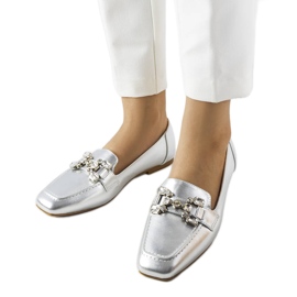 Mocasines Marechal plata con circonitas