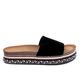 Sandalias Demou Negras con suela decorada negro