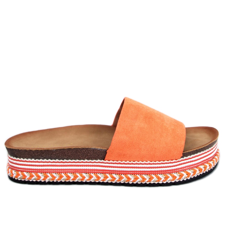 Zapatillas casa con suela decorada de Demou Orange naranja