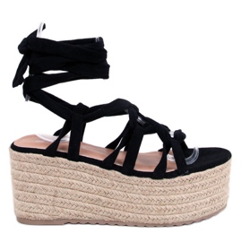 Alpargatas con plataforma de Manon Black negro