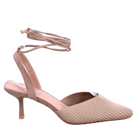 Zapatos calcetín con tacón abierto Cordier Khaki beige Zapatos calcetín con tacón abierto Cordier Khaki beige