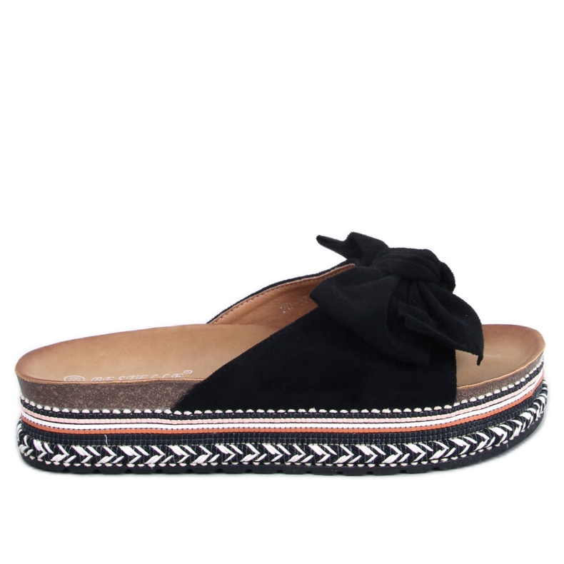 Delair Black suelas altas con lazo negro