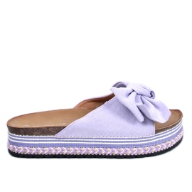 Sandalias con lazo de suela alta de Delair Purple púrpura