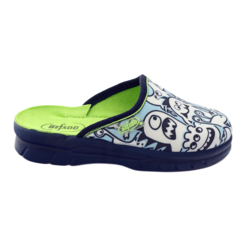Zapatillas infantil befado para colorear blanco azul marino azul