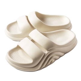 Chanclas de goma beige de Geneve