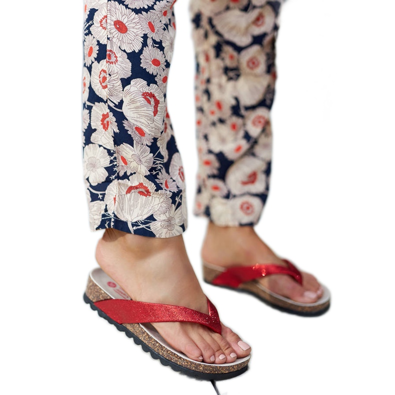 Sandalias cuña brocado rojas de Isidoro rojo Sandalias cuña brocado rojas de Isidoro rojo