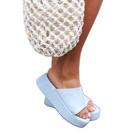 Sandalias azules con plataforma de Orsola