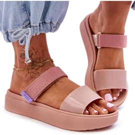ZAXY Pantuflas veganas con velcro HH285284 rosa rosado