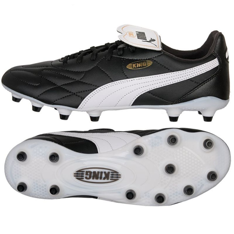Puma King Top FG/AG M 107348-01 zapatos de fútbol negro negro