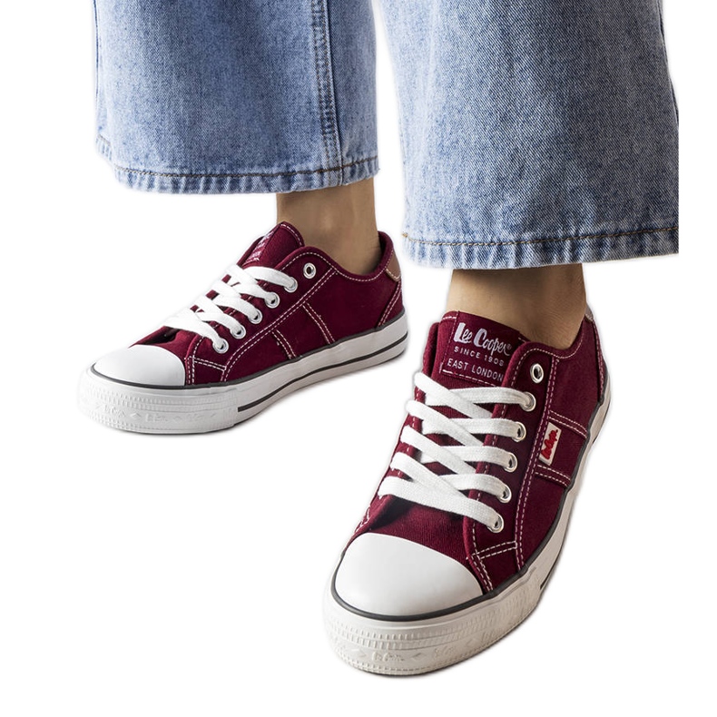 Zapatillas burdeos Lee Cooper LCW-22-31-0864L rojo