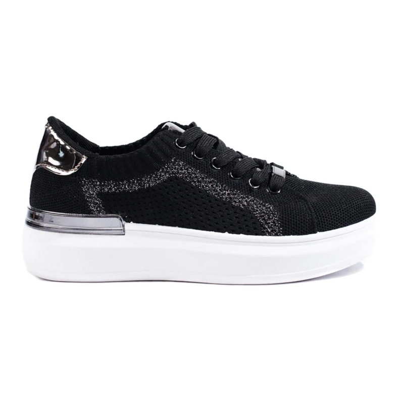 Zapatillas textiles en la plataforma Shelovet negro