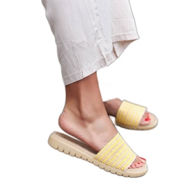 Chanclas Capovalle tejidas amarillas amarillo Chanclas Capovalle tejidas amarillas amarillo