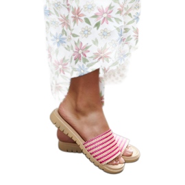 Chanclas Capovalle tejido rosa