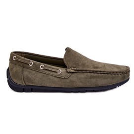 Mocasines De Hombre En Ante Verde Rayan