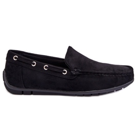 Mocasines de hombre en ante negro Rayan