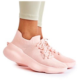 Zapatillas deportivas sin cordones para mujer, rosa
