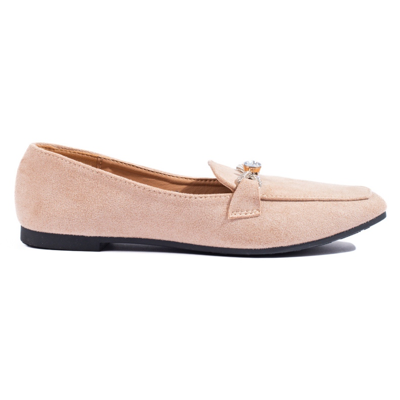 Mocasines Shelovet de ante beige con adornos