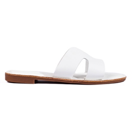 Chanclas planas clásicas blancas Shelovet blanco