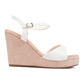 Alpargatas con cuña alta Shelovet blanco