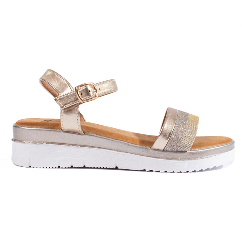 Sandalias mujer plataforma Shelovet oro dorado
