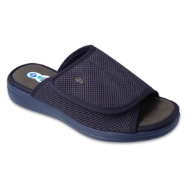 Zapatillas de hombre Dr.ORTO Befado con fondo de velcro 078M002 azul marino