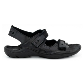 Olivier Sandalias hombre piel negras 448 negro