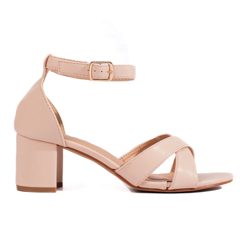 Sandalias mujer Shelovet beige con tacón