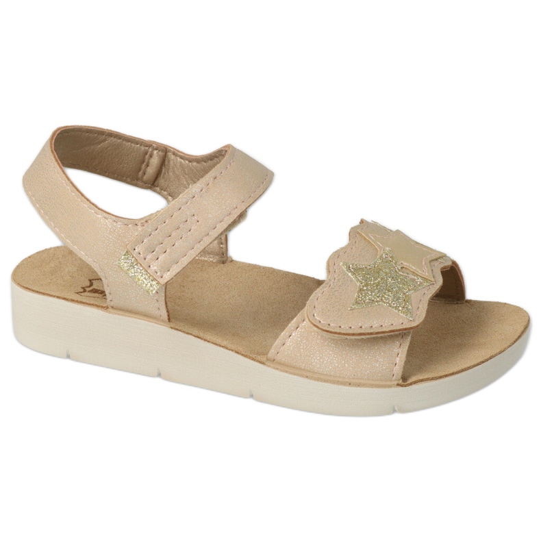 Sandalias infantil befado con Estrella Decorativa 068Y004 beige y dorado