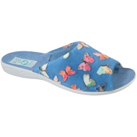 Adanex Zapatillas casa mujer Sara 25373 Mariposas azul