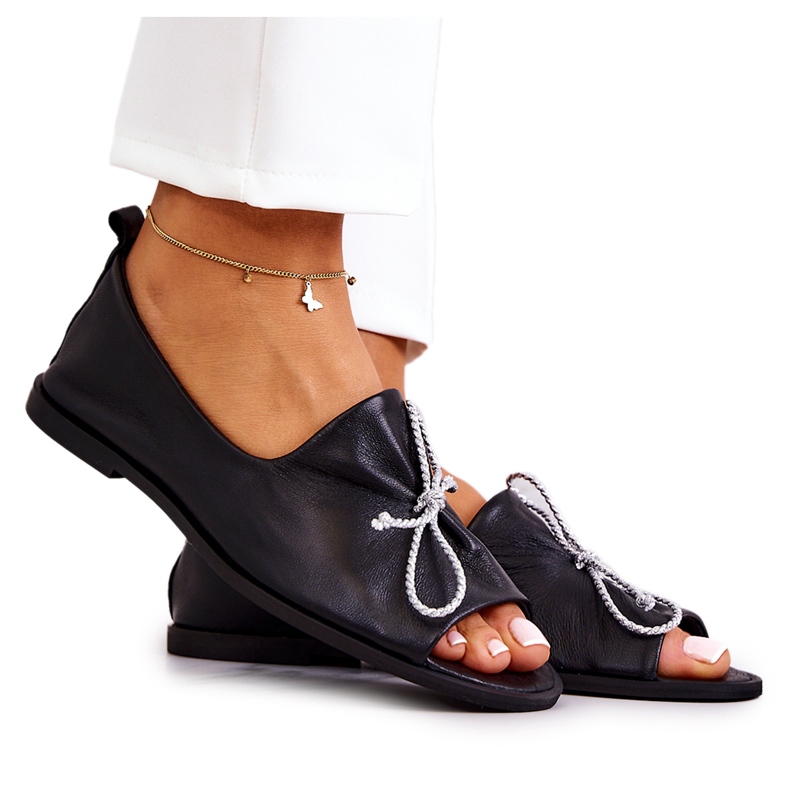 Bailarinas Mujer en Piel Nicole 2660/001 Negro