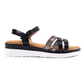 Sandalias mujer cuña Shelovet en negro