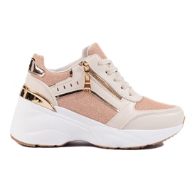 Zapatillas beige con suela gruesa de Shelovet
