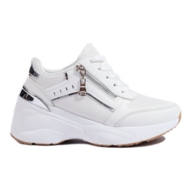 Zapatillas blancas Shelovet con suela gruesa blanco