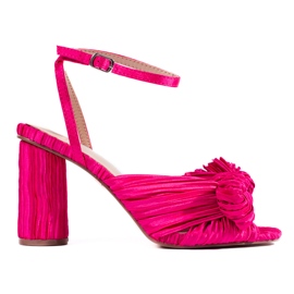Sandalias textil fucsia de Shelovet rosado