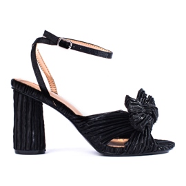 Sandalia bloque textil Shelovet negro
