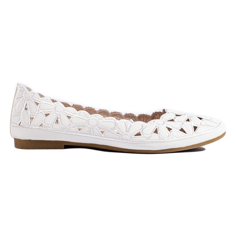 Bailarinas Shelovet de mujer caladas blancas blanco Bailarinas Shelovet de mujer caladas blancas blanco